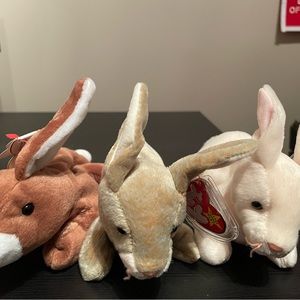 Ty Beanie Baby - Rare Rabbit Collection - All Beanie Baby have have Tag Errors